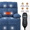 Oversized Chenille Power Lift Recliner Chair with Heat & Massage, Dual Motor Infinite Position, 8-Point Vibration, Lumbar Heating, Cup Holders - 4 of 4