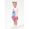Disney Frozen Elsa Stitch Princess Minnie Toddler Girl 2 Piece Outfit Puff Sleeve Shirt&Sparkle Skirt Set Birthday Dress - 3 of 4