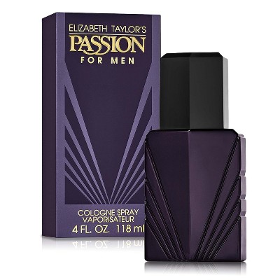 Elizabeth Taylor Passion Cologne for Men 4.0 oz | Timeless Men’s Eau De Cologne Spray with Fresh Citrus, Warm Vanilla, Exotic Woods Fragrance