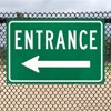 Unique Bargains Aluminum Reflective Rust Free Waterproof Left Arrow Entrance Sign 1 Pc - 4 of 4
