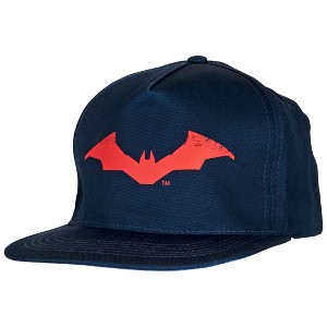 Adult DC Comics The Batman Sketched Logo and Font Embroidery Flat Bill Hat - 1 of 4