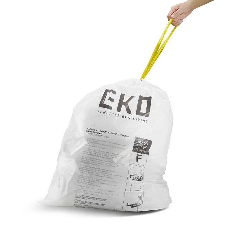 EKO 60pk Kitchen Trash Bags, 5 of 6