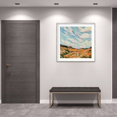 Amanti Art 41"x41" California by Emily Kenney Wood Framed Wall Art Print: Modern Lithograph, Hardwood Frame, Wire Mount