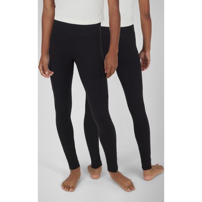 90 Degree By Reflex 2 Pack Girls Interlock Everyday Cargo Pocket Legging and Interlock Everyday Basic Legging