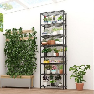 Karl Home 8 Tier Heavy Duty Adjustable Metal Traneka 70.87inch H Wire Shelving Unit With Wheels 1344 LBS NSF - 1 of 4