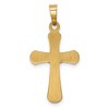 Black Bow Jewelry 14k Two Tone Gold Hollow INRI Crucifix Rounded Cross Pendant - 3 of 4