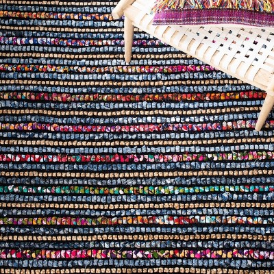 Cape Cod Handwoven Multi-Color Cotton Square Area Rug