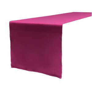 Slickblue 14"x108" Linen-Look Table Runner – Polyester Poplin, Wrinkle-Resistant, Serged Edge Finish, 41 Color Options - 1 of 3