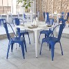 Emma and Oliver Commercial Grade 4 Pack Metal Indoor-Outdoor Stackable Chair - 2 of 4
