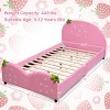Infans Kids Children Upholstered Platform Toddler Bed Bedroom Furniture Berry Pattern - 3 of 4