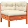 vidaXL Patio Sofa Corner with Cushions Wax Brown Solid Wood Pine - 2 of 4