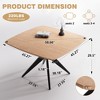 YOUNIKE Square Dining Table with Metal Legs, 45.27” Kitchen Table for 2-4, Small Dining Room Table for Breakfast Nook, Kitchen Island - 3 of 4