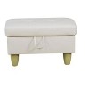 DOMETOUR Faux Leather Ottoman for Living Room White - 2 of 4