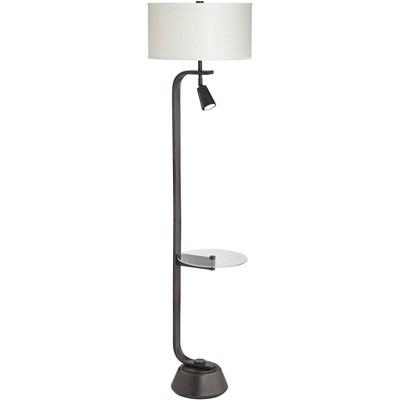 Pacific Coast Lighting 67" Glass Table Floor Lamp with Reading Light