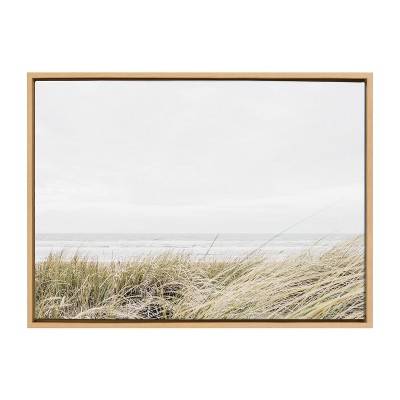 23" x 33" Sylvie East Beach Framed Canvas by Amy Peterson Natural - Kate & Laurel All Things Decor