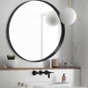 Dovelina Round Aluminum Alloy Deep Framed Bathroom Vanity Mirror Hanging Mirror (Set of 2) - 2 of 4