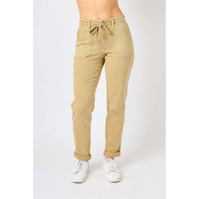 Women's High Waist Gart Dyed Cuffed Joggers - Judy Blue