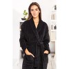 ADR Women's Long Robe, Fleece Plush Robe Woman, Cozy Regular & Plus Size Women's Bath Robe - image 3 of 4