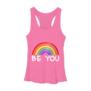 Adult Design By Humans Be You Rainbow Pride By Chos Racerback Tank Top - 1 of 2
