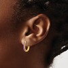 Chisel Stainless Steel Polished Yellow IP-plated with Purple Enamel 2.40mm Elongated Hinged Hoop Earrings - 3 of 4