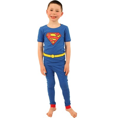 DC Comics Boys Superman Superhero Cotton Costume Pajama Set