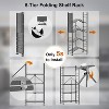 Hooure 5-Tier Folding Shelf - 5 Second Setup, 440 lb Capacity, 20 Hooks & Wheels, Space-Saving - 4 of 4