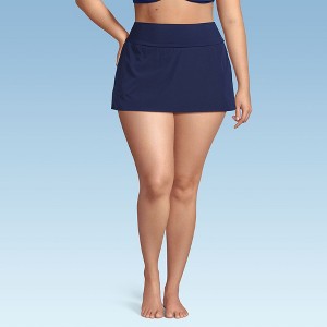 Lands' End Women's Pinchless Mini Swim Skort - 1 of 4