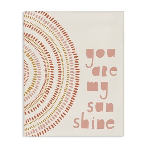 Stupell Industries You're My Sunshine Motivational Phrase Boho Stripe Circle Canvas Art, 30" x 40" - 1 of 4