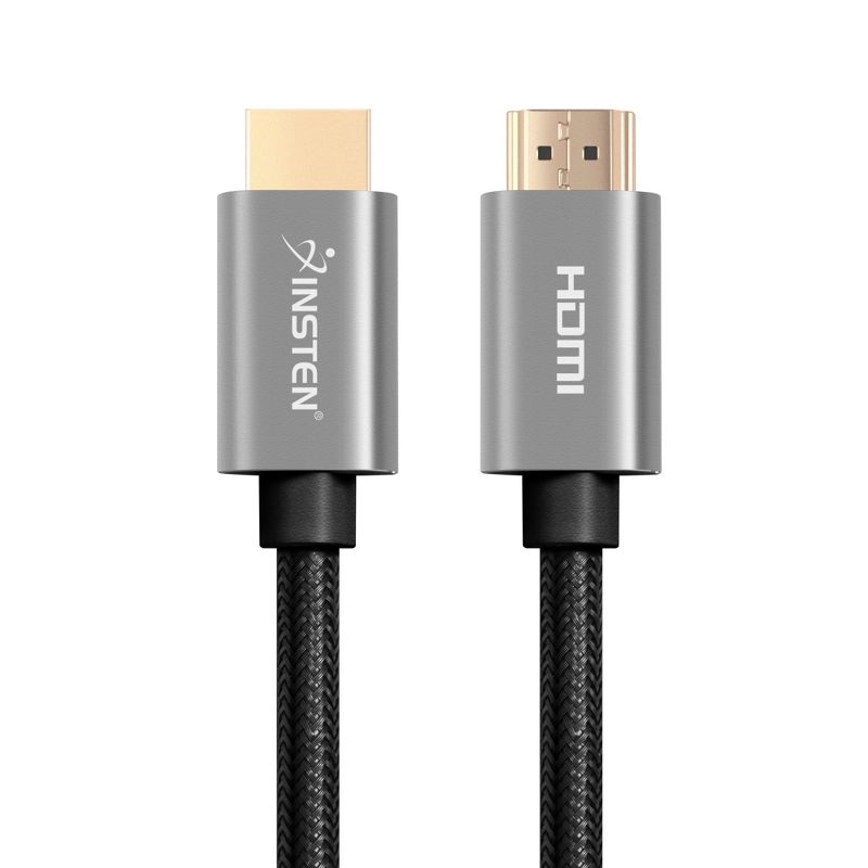 Insten - 2 Pack 1.5 Feet HDMI Male to Male Cable, 2.1 Version, 8K 60Hz, 48Gbps, Gold Connectors, Nylon Braided, 4 of 9