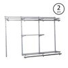 Rubbermaid Configurations 3-6 Feet Expandable Hanging and Shelf Space Custom DIY Closet Organizer Kit, Titanium (2 Pack) - 2 of 3
