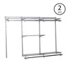 Rubbermaid Configurations 3-6 Feet Expandable Hanging and Shelf Space Custom DIY Closet Organizer Kit, Titanium (2 Pack) - image 2 of 3