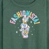 Women's - Disney - Fashionista Lightweight French Terry Wide Neck Long Sleeve Shirt - 2 of 4