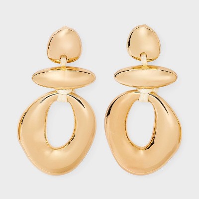 Stackable Geometric Beaded Drop Earrings - Universal Thread™