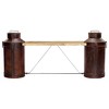 vidaXL Milk Bottle Bench 59.1"x13"x25.2" Solid Mango Wood - 2 of 4