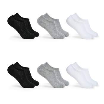 Women's Cushioned 6pk Liner Athletic Socks - All In Motion™ White/heather  Gray/black 4-10 : Target