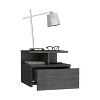 NicBex 11.6 inch Height Floating Nightstand with 1 Drawer,Modern Side Table with Open Top Shelves,Bedside Table for Bedroom,Living Room - 4 of 4