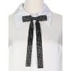 Elerevyo Pre-Tied Polka Dots Bowknot Long Ribbon Bow Ties for Women Collar - 2 of 4