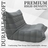 Modern Accent Chair – Comfy Upholstered Armchair with High-Density Cushion & Plush Foam – Chair for Living Room or Bedroom - Leathaire Gray - 4 of 4