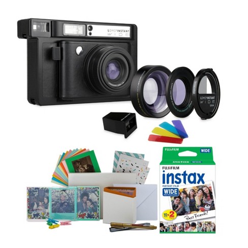 Lomography Lomo Instant Wide Camera 3 Lens with Film Pack and DIY Postcard  Set