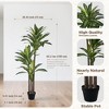 Vitalismo 5FT Artificial Dracaena Tree with 3-Natural Trunks Potted Realistic Fake Dracaena Plant Lifelike Leaves for Indoor/Outdoor Home Decor - 2 of 4