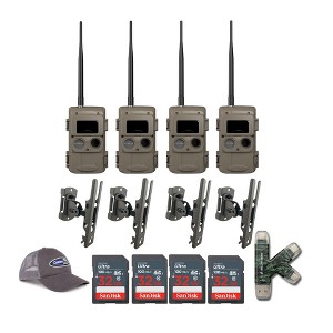 Cuddeback CuddeLink Wireless Trail Camera w/Mount, and SD Card Bundle (4 Pack) - 1 of 4