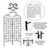 4 Pack Metal Garden Trellis 86.7" x 19.7"/71"x19.7" Rustproof Trellis for Climbing Plants Outdoor Flower Support Black - 3 of 4