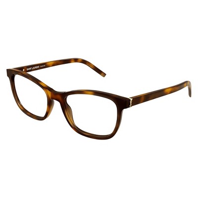 Saint Laurent MONOGRAM SL M121O 002 Womens Square Eyeglasses Havana 54mm