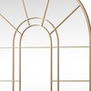 HomeRoots 41" Black Metal Arch Window Pane Framed Accent Mirror - 4 of 4