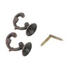 Unique Bargains Curtain Holdbacks One-Piece Mounting Hooks Zinc Alloy 1.81"x1.38" 1 Pair - 4 of 4