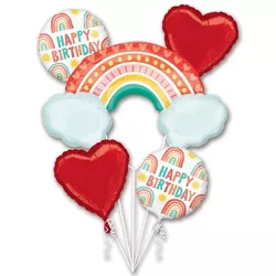 Retro Rainbow Balloon Bouquet