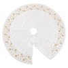 Saro Lifestyle Handcrafted Beaded Flower Tree Skirt, 54"X54" Round, Gold - 3 of 3