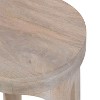 Kate and Laurel Dahl Round Wood Drink Table, 8x8x23, White - 4 of 4