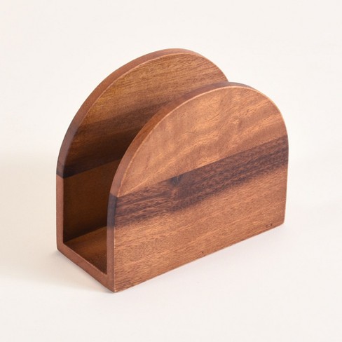 Kalmar Home Solid Acacia Vertical Napkin Holder : Target