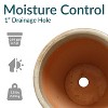 Sunnydaze Resort High-Fired Outdoor/Indoor Glazed UV- and Frost-Resistant Ceramic Planters with Drainage Holes - 2-Pack - 4 of 4